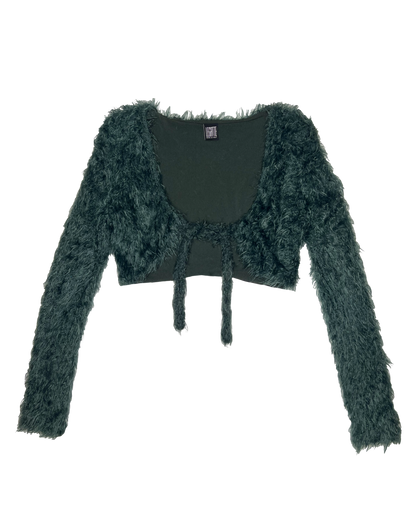 Legatte Fuzzy Cropped Cardigan