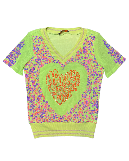 2000s Beaded Micromesh Top