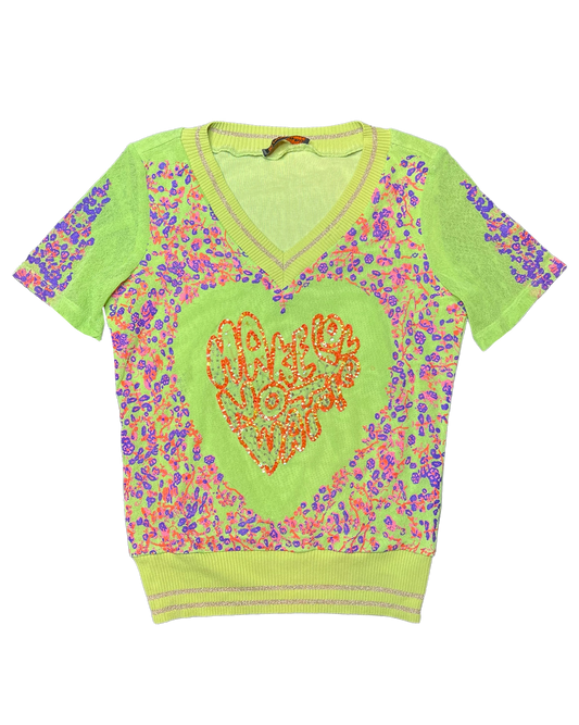 2000s Beaded Micromesh Top