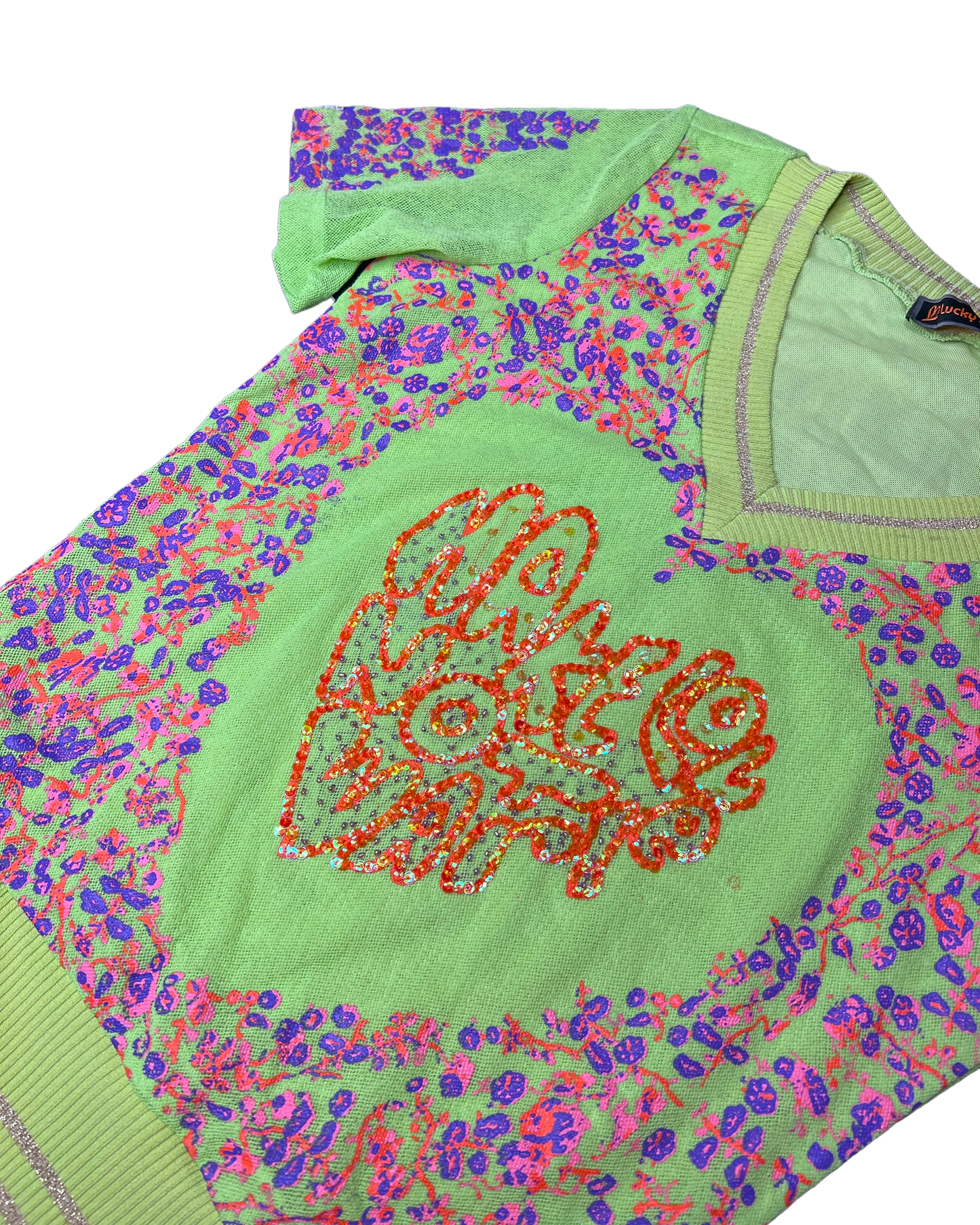 2000s Beaded Micromesh Top