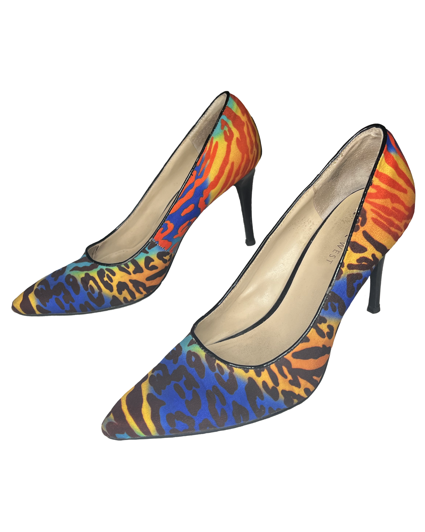 Nine West Leopard Rainbow Heels