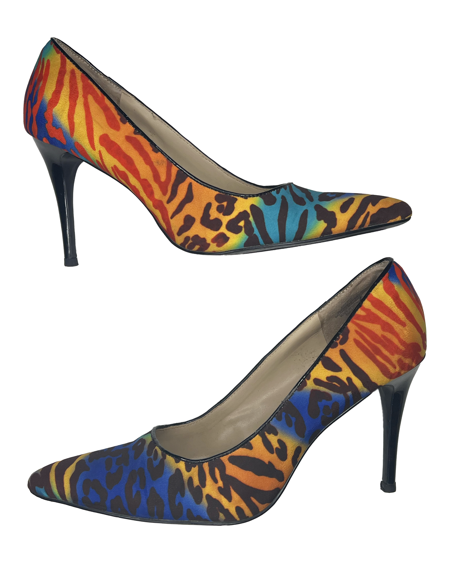 Nine West Leopard Rainbow Heels