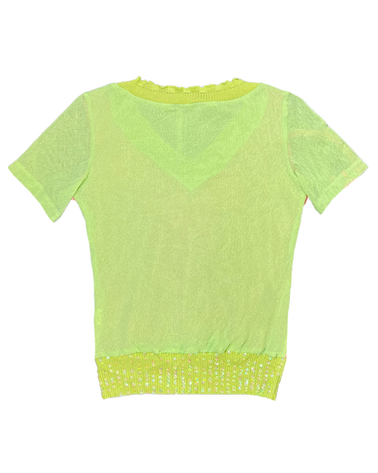 2000s Beaded Micromesh Top