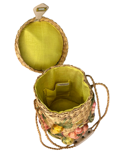 Vintage Handmade Woven Fruit Bag