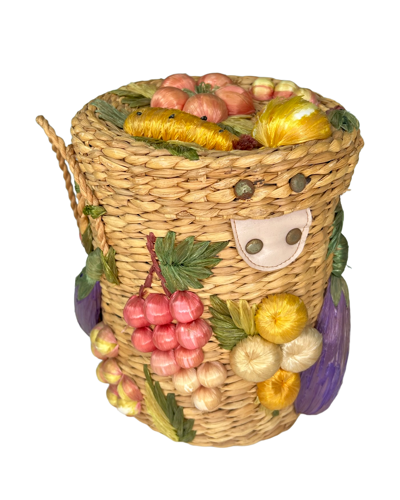 Vintage Handmade Woven Fruit Bag