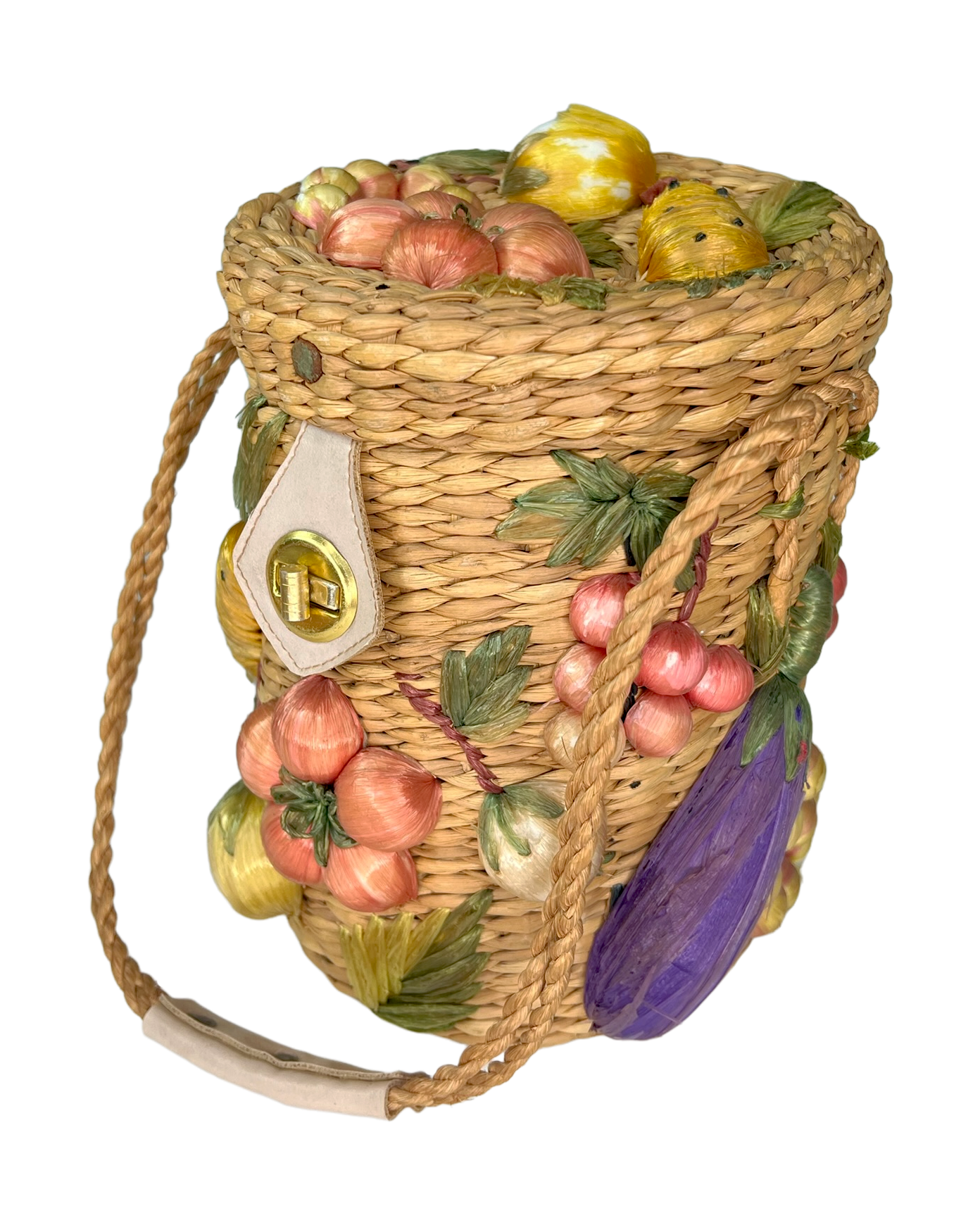 Vintage Handmade Woven Fruit Bag