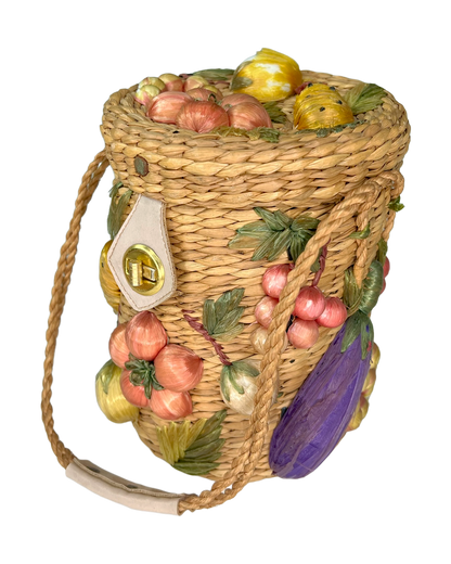 Vintage Handmade Woven Fruit Bag