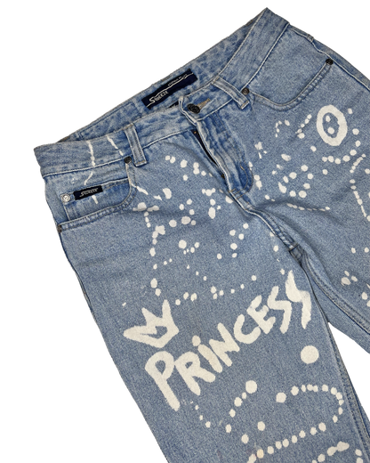 Y2k Bleached Flare Jeans