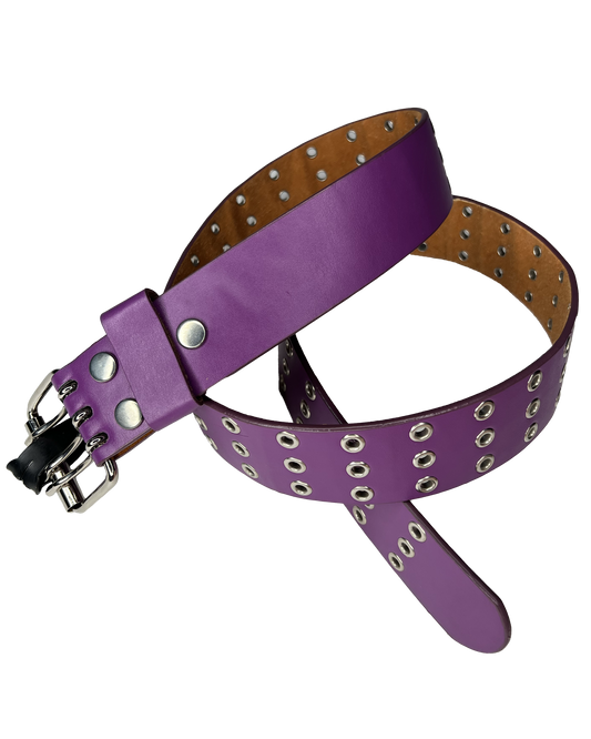 Deadstock Purple Grommet Belt