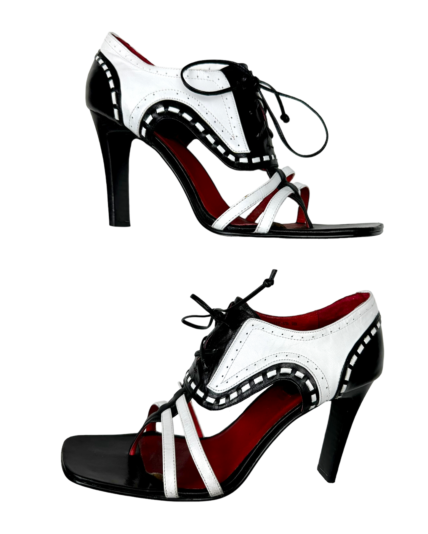 90s Tuxedo Heel Sandals